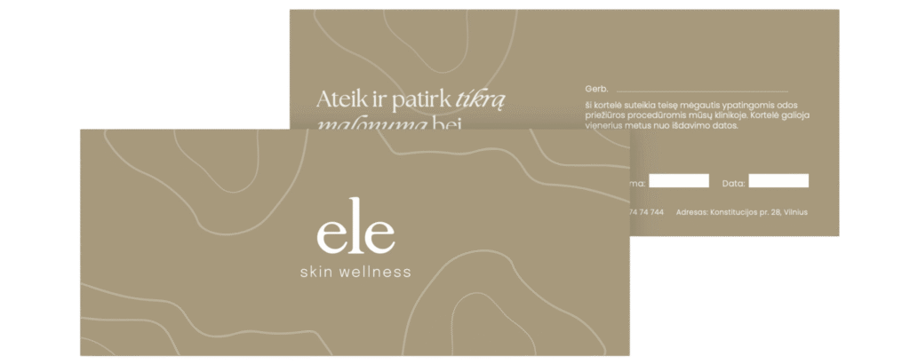 ele skin wellness dovanų kuponas